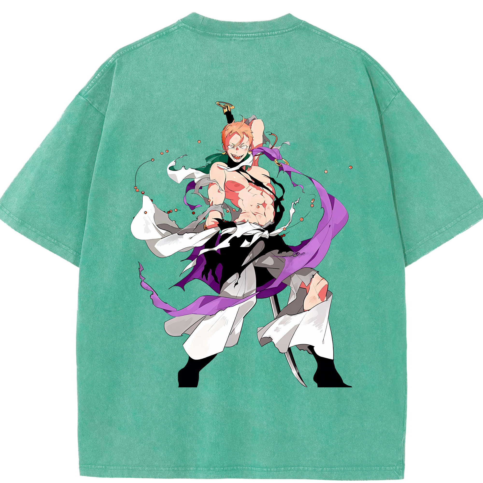 （画像用） 刀剣乱舞 Touken Ranbu 綿100% ヴィンテージ風 半袖Tシャツ（背面プリント）